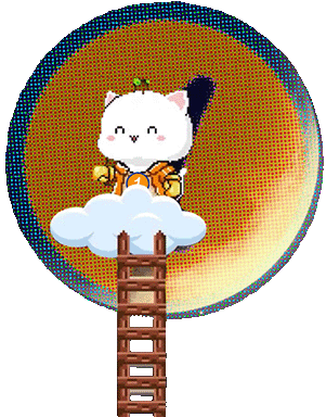 Pixel cat with megaphone